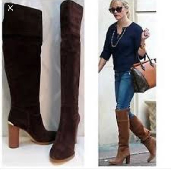 Michael Kors “Regina” Knee-High Suede Boots - Picture 5 of 5
